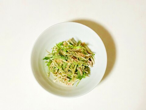 ごぼうと水菜の簡単サラダ